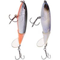 B Blesiya 2X Señuelo Corcho Pesquero Plopper Industria Piscícola Carnada Sepia Lucio Popper Crank Gancho Pesca